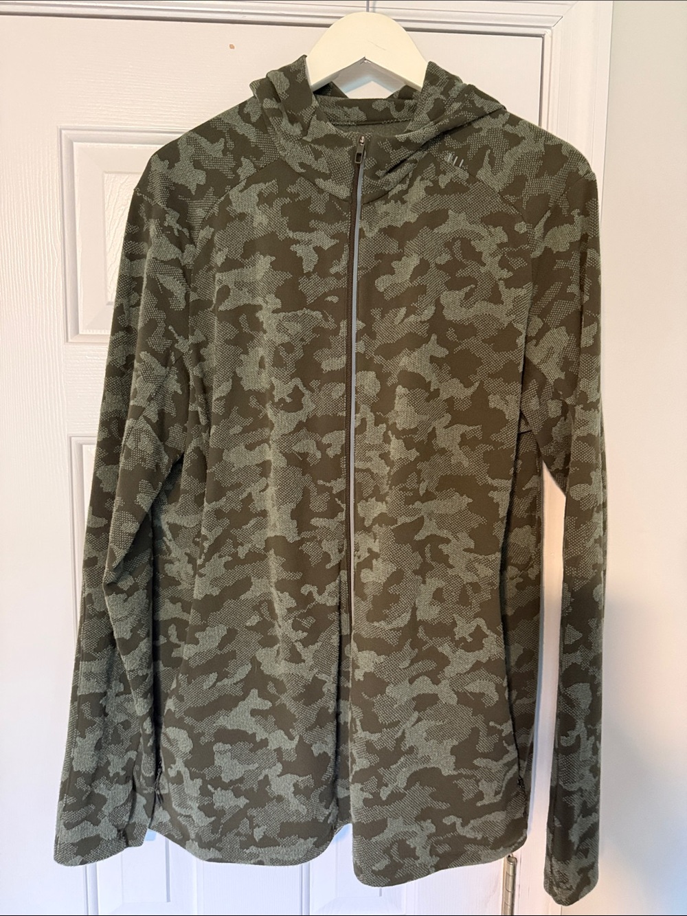 Lululemon Camo Zip-Up Hooded Jacket - Olive Green
